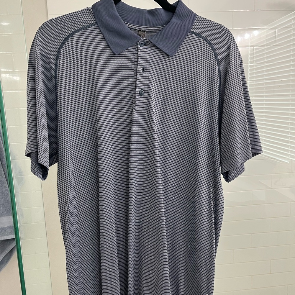 Lululemon Men's Polo - Navy Stripes